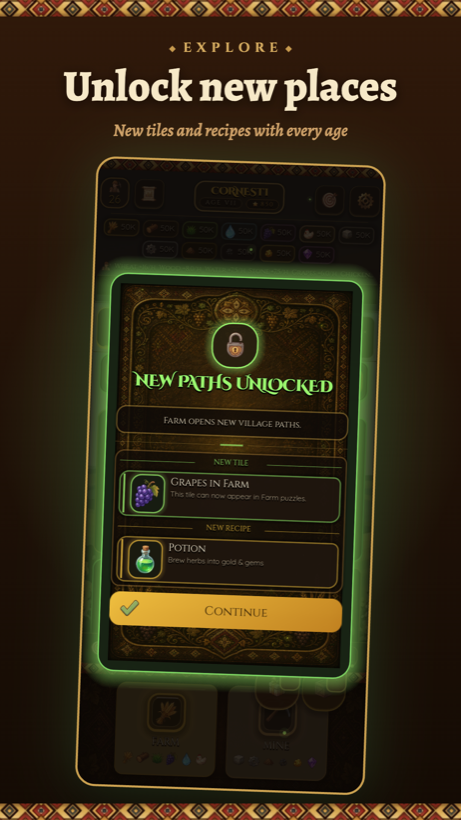 Unlock new places — a new paths unlock reveal